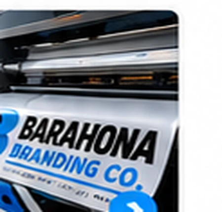 Custom graphics being produced on a professional printer
