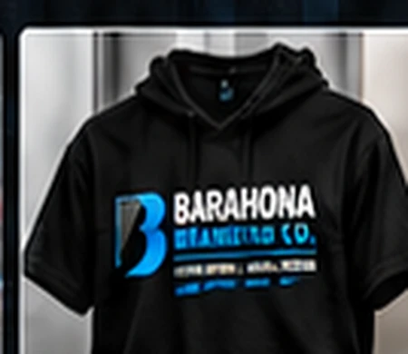 Custom black branded hoodie